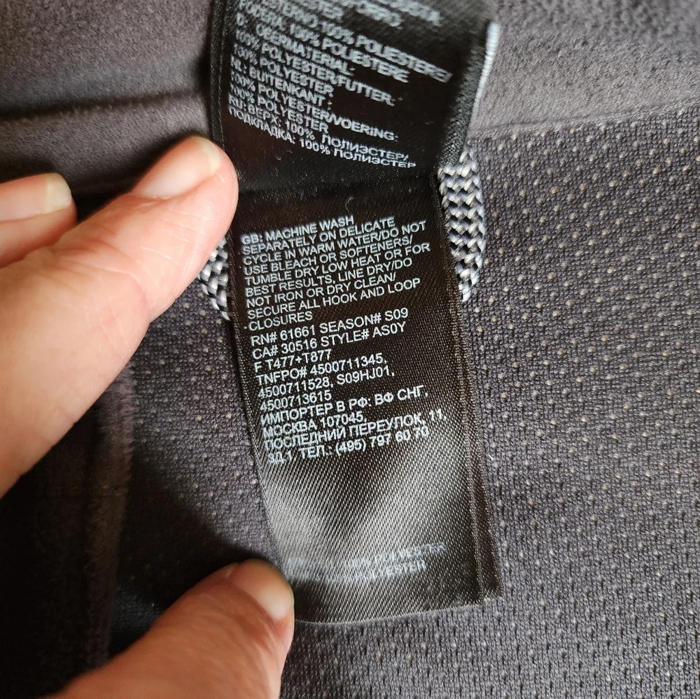 The North Face Mens Windwall Grey Fleece Jacket size M